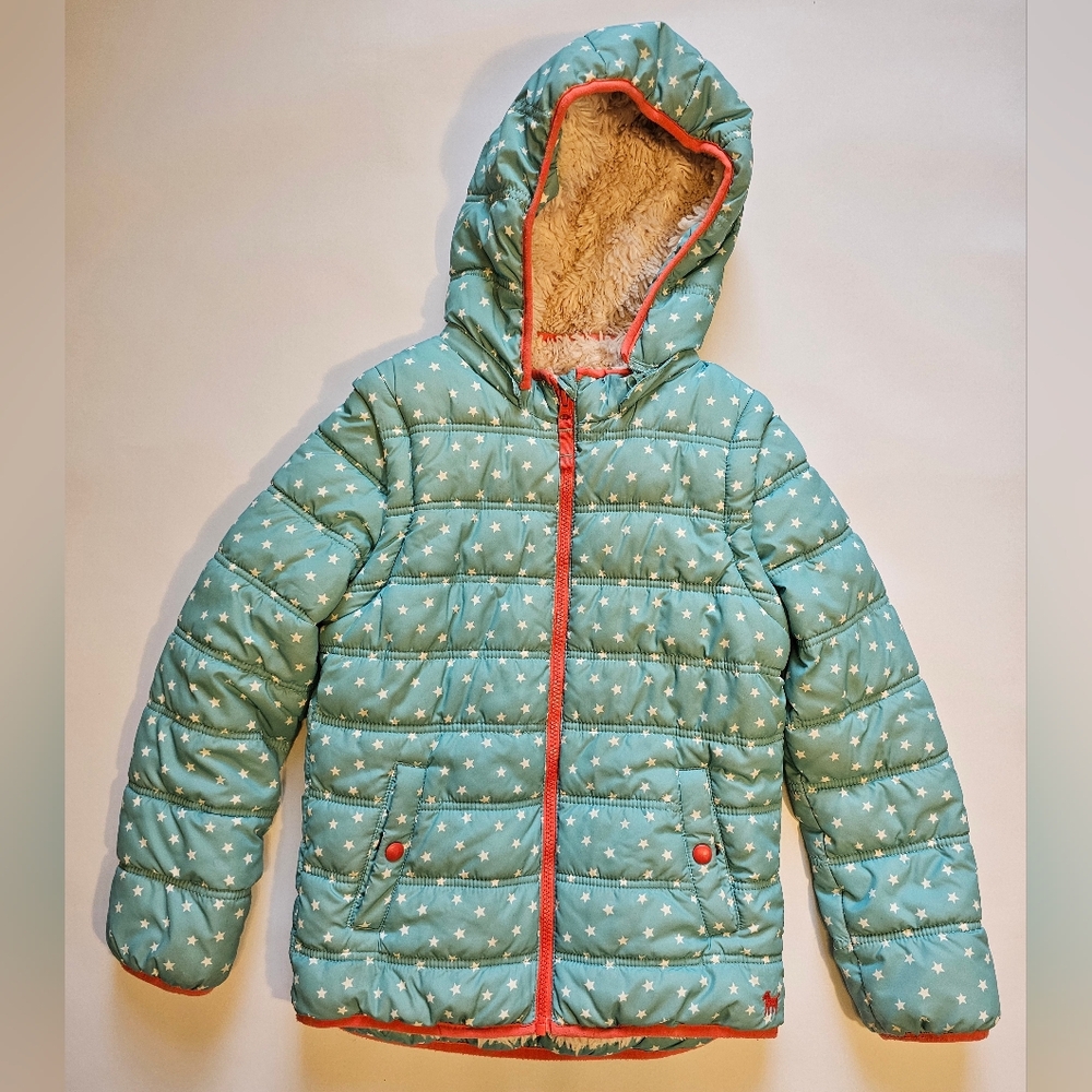 Mini Boden sherpa-lined puffer jacket